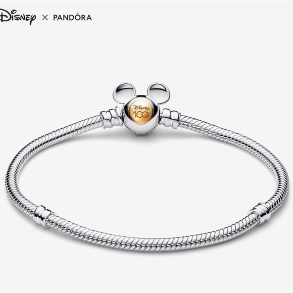 NIB New Pandora x Disney 100th Anniversary Moments Snake Chain Bracelet - Picture 3 of 14
